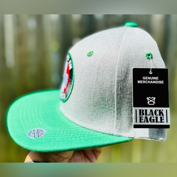 Hecho en Mexico Flat Bill Hat, Mexican Eagle Aguila Ballcap, Embroidered Made in - Picture 11 of 13